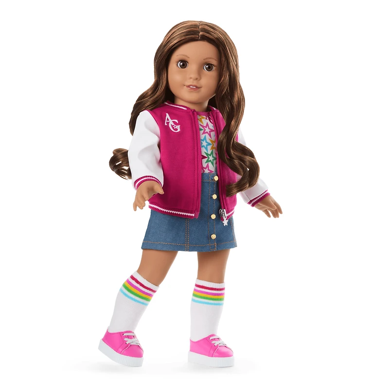 Truly Me™ 18-inch Doll #117 with wavy dark-brown hair