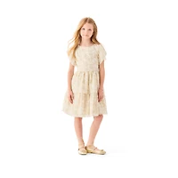 American Girl® x Janie and Jack Sparkly Cream Celebration Dress for Little Girls &