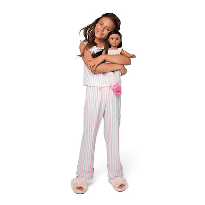 Raquel’s™ Coastal Stripes Pajamas for Girls & 18-inch Dolls