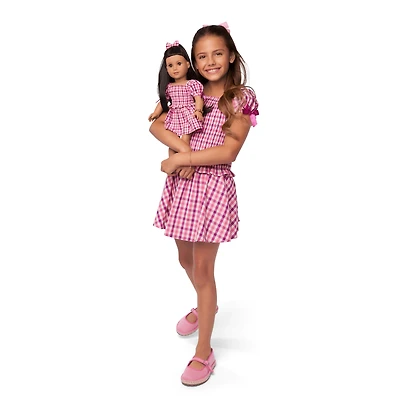 Raquel’s™ Gingham Ruffle Outfit for Girls & 18-inch Dolls + Raquel Doll (Girl of the Year™ 2026)