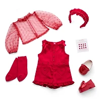 January Garnet Glam Outfit for 18-inch Dolls