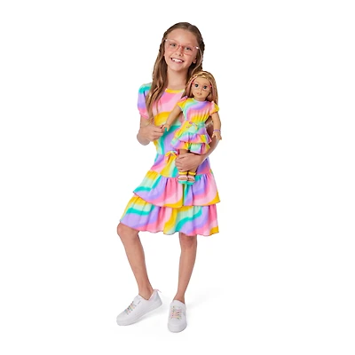 Summer's™ Rainbow Swirl Dress for Girls & 18-inch Dolls + Summer Doll (Girl of the Year™ 2025)
