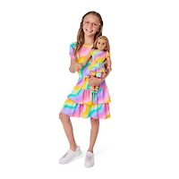 Summer's™ Rainbow Swirl Dress for Girls & 18-inch Dolls + Summer Doll (Girl of the Year™ 2025)