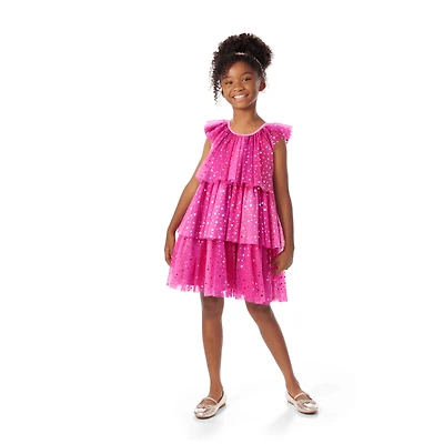Pink Party-Ready Dress for Girls