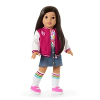 Truly Me™ 18-inch Doll #124 with straight black-brown hair