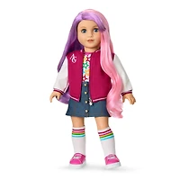 Truly Me™ 18-inch Doll #116 with wavy purple-and-pink hair
