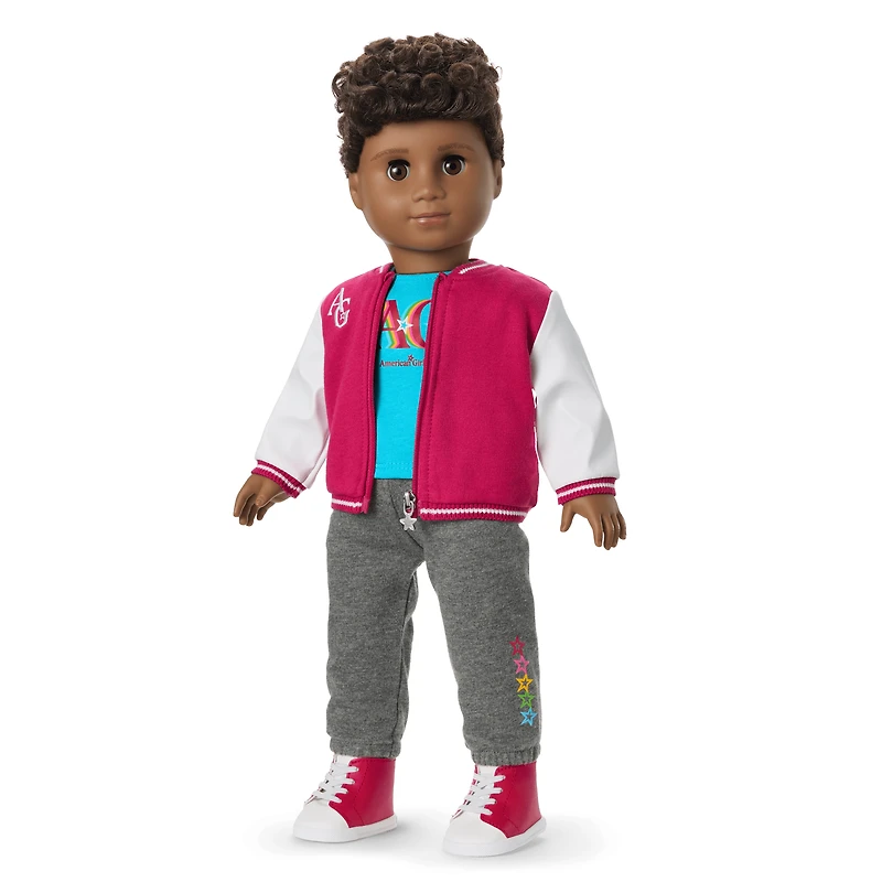 Truly Me™ 18-inch Doll #113 with curly dark-brown hair