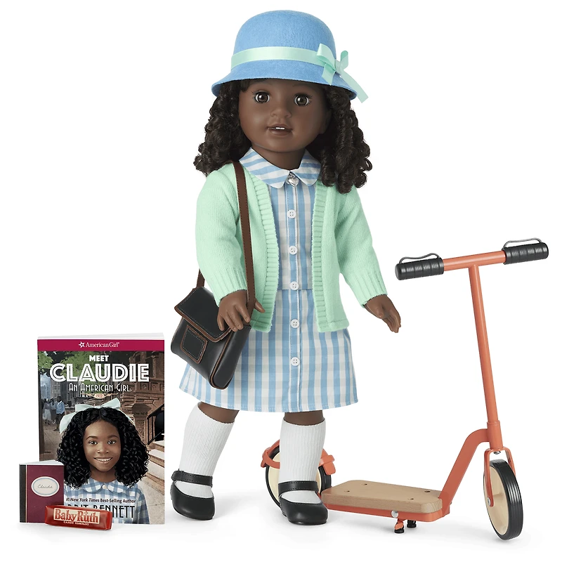 Claudie Wells™ 18-inch Doll, Book, Accessories & Scooter (Historical Characters)