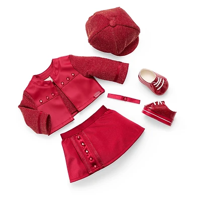 January Gorgeous Garnet Outfit for 18-inch Dolls