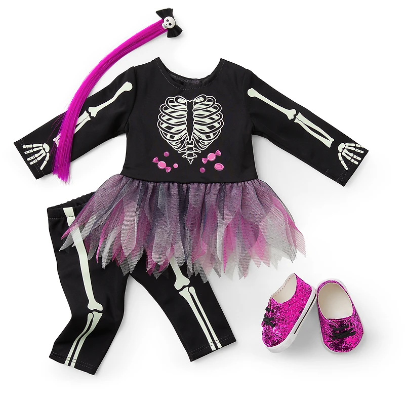 You Glow, Girl! Skeleton Costume for 18-inch Dolls