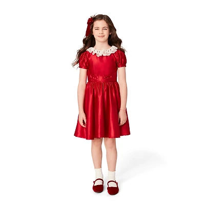 American Girl® x Janie and Jack Holly-Red Party Dress for Girls