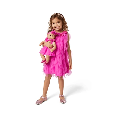 Party-Pink Birthday Dresses for Little Girls & Bitty Baby® Dolls