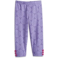 Playful Floral Leggings for Little Girls