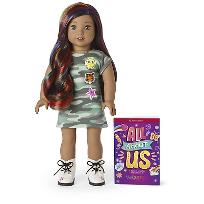 Truly Me™ 18-inch Doll #120 with wavy dark-brown hair