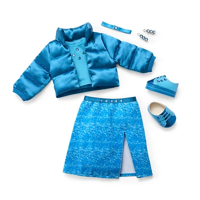 December Blue Beauty Topaz Outfit for 18-inch Dolls