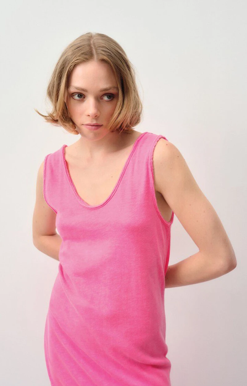 american vintage pink dress Vintage 60s Bubble Gum Pink Babydoll Dress , Size
