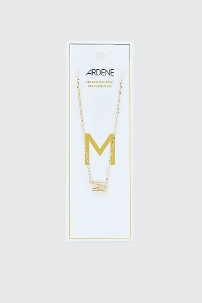 Ardene 14K Gold Plated Initial M Necklace