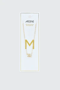 Ardene 14K Gold Plated Initial M Necklace