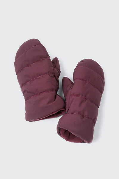 Ardene The Puff Mittens in Crimson | Polyester