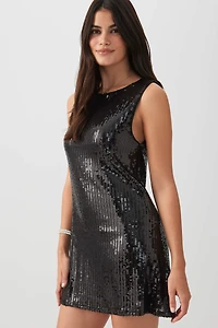 Ardene Sequin Mini Dress in | Size | Polyester/Elastane/Viscose