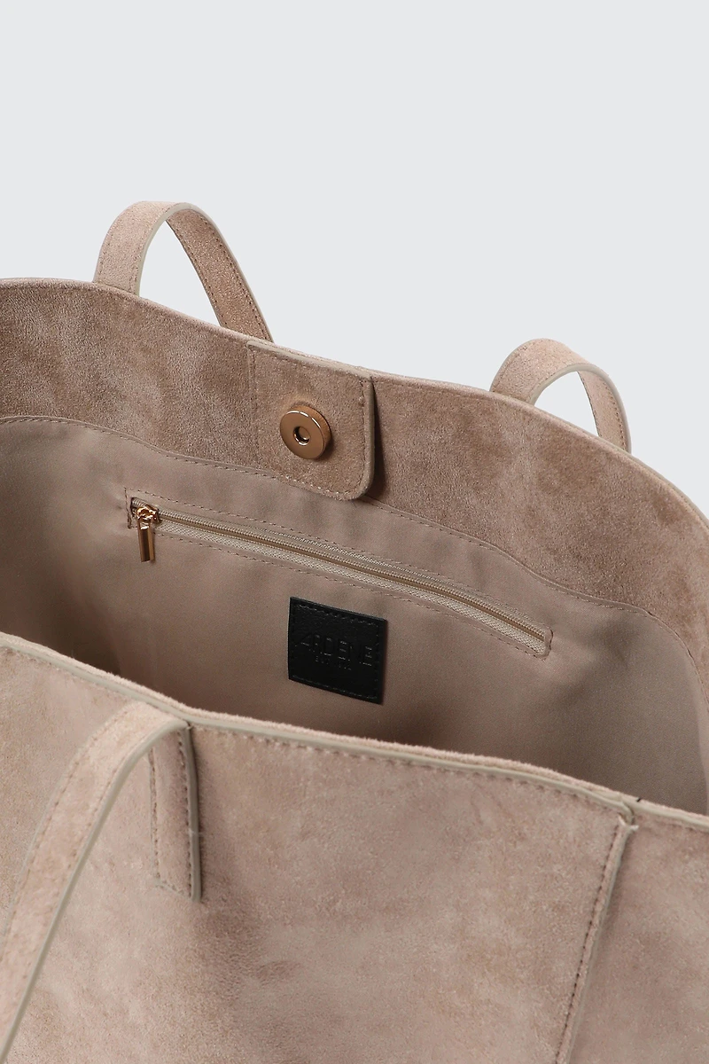 Grand sac fourre-tout en faux suède