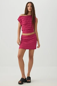 Minijupe tube à  volants