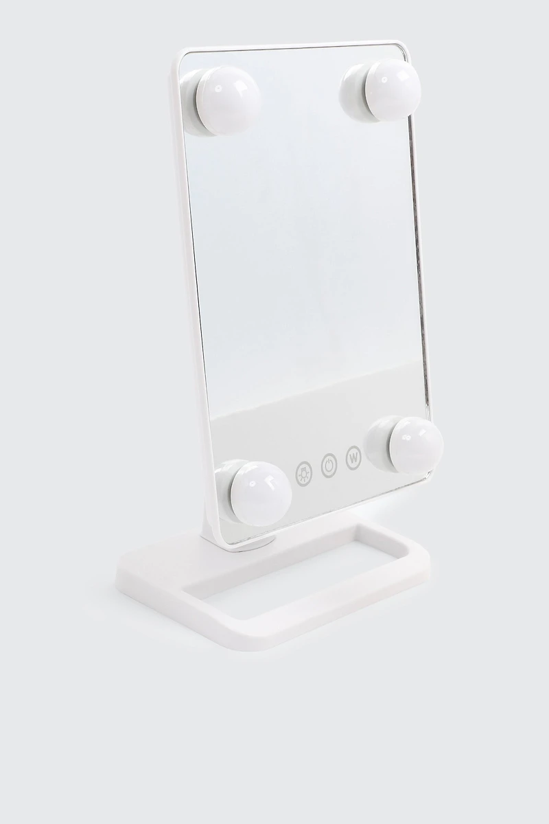 Ardene LED Lighted Makeup Mirror in White