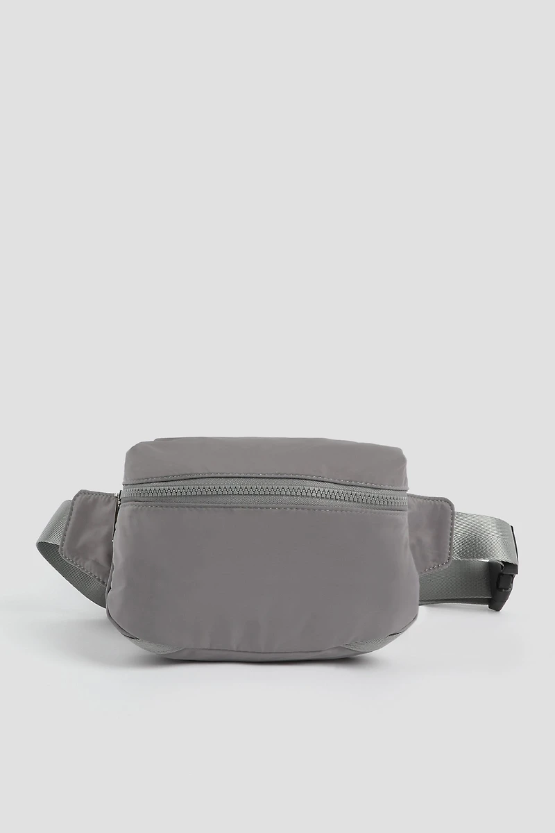 Ardene Nylon Fanny Pack in Grey | 100% Recycled Polyester/Nylon | Eco-Conscious