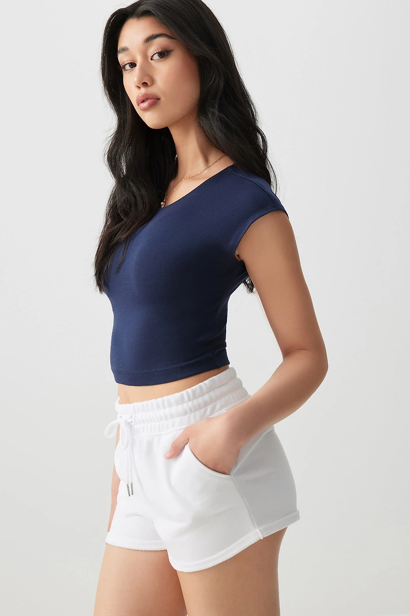 Ardene French Terry Shorties in | Size | Polyester/Cotton | Eco-Conscious