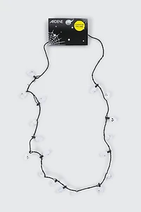 Ardene Light Up Skull Necklace in Clear