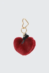 Ardene Plushie Heart Charm in Burgundy
