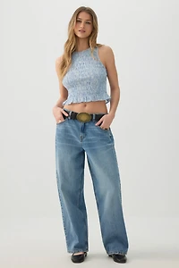 Camisole courte smockée