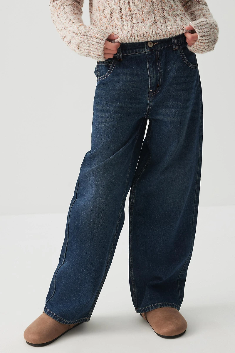 Jean à jambe large