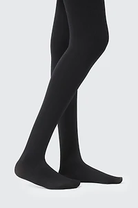 Ardene Rib Tights in Black | Size Small | Nylon/Elastane