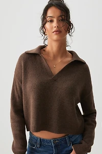 Ardene Moss Stitch Johnny Collar Sweater in | Size | Polyester/Elastane | Eco-Conscious