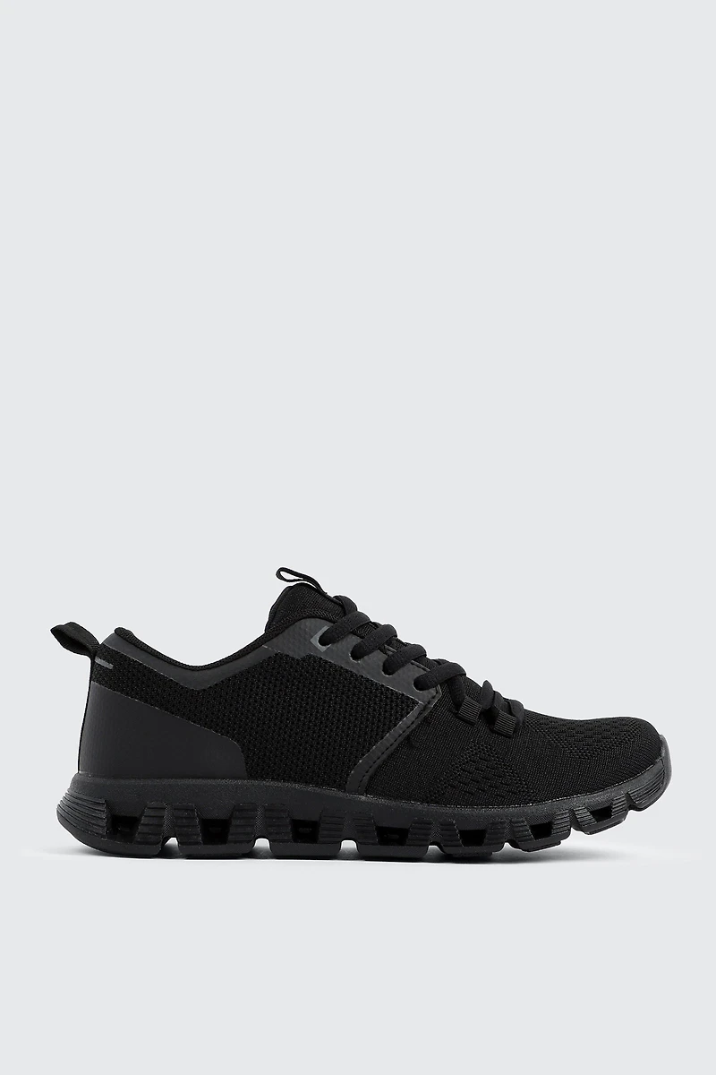 Ardene Jogger Sneakers in Black | Size | Eco-Conscious