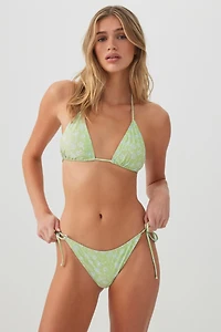 Ardene Side Tie Cheeky Bikini Bottom in Light | Size | Polyester/Nylon/Spandex | Microfiber