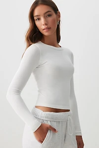 T-shirt court à manches longues sans coutures