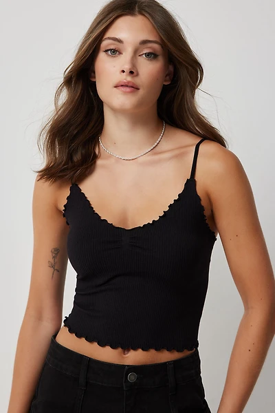 Ardene Seamless V-Neck Tank Top in | Size | Polyester/Spandex