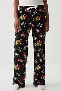 Ardene The Grinch Plush PJ Pants in Black | Size | Polyester