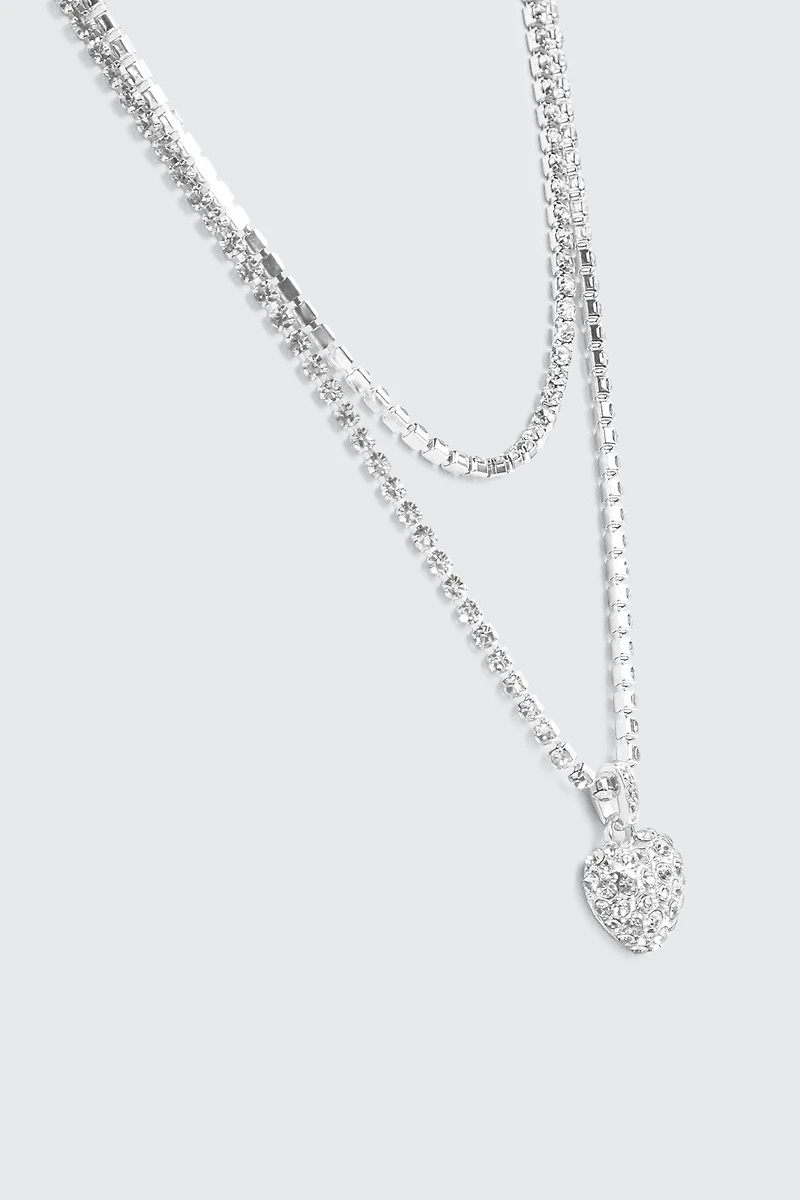 Colliers deux rangs cœur