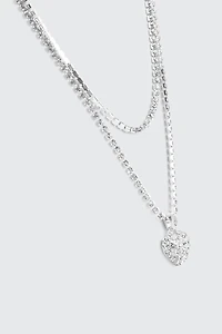 Colliers deux rangs cœur