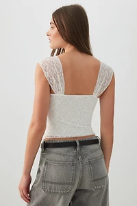 Haut en dentelle fronc