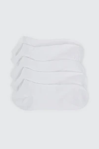 Ardene 5-Pack Solid Ankle Socks in White | Polyester/Spandex