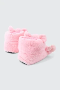 Pantoufles cochons roses en peluche