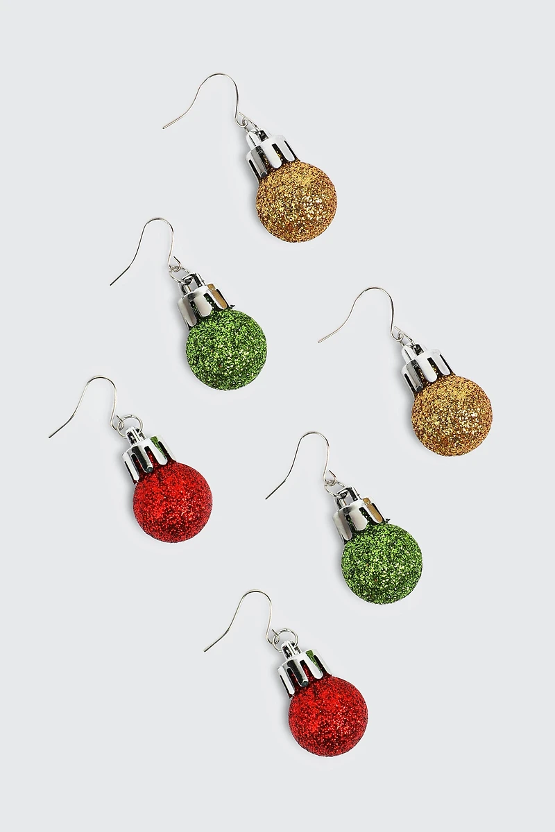 Ardene 3-Pack of Ornament Earrings in Gold | Stainless Steel
