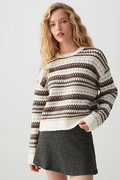 Ardene Super Soft Short Jacquard Sweater | Size | Polyester/Elastane