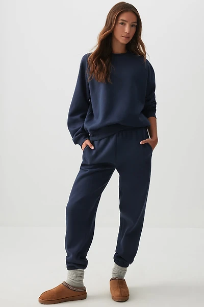 Ardene MADESOFT Fleece Baggy Sweatpants in Blueberry | Size | Polyester/Cotton | Eco-Conscious