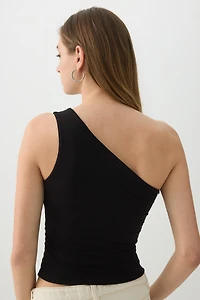 Camisole asymétrique froncée