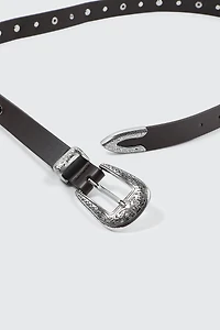 Ceinture fine cloutée style western